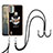 Funda Silicona Gel Goma Patron de Moda Carcasa con Acollador Cordon Lanyard YB8 para Nokia C31