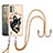 Funda Silicona Gel Goma Patron de Moda Carcasa con Acollador Cordon Lanyard YB8 para Nokia C31