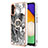 Funda Silicona Gel Goma Patron de Moda Carcasa con Acollador Cordon Lanyard YB8 para Samsung Galaxy M44 5G