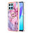 Funda Silicona Gel Goma Patron de Moda Carcasa con Anillo de dedo Soporte Y01B para Huawei Honor X6