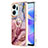 Funda Silicona Gel Goma Patron de Moda Carcasa con Anillo de dedo Soporte Y01B para Huawei Honor X7a