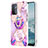 Funda Silicona Gel Goma Patron de Moda Carcasa con Anillo de dedo Soporte Y01B para OnePlus Nord N200 5G