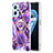 Funda Silicona Gel Goma Patron de Moda Carcasa con Anillo de dedo Soporte Y01B para Oppo A96 4G