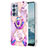 Funda Silicona Gel Goma Patron de Moda Carcasa con Anillo de dedo Soporte Y01B para Oppo Reno6 Pro 5G