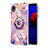 Funda Silicona Gel Goma Patron de Moda Carcasa con Anillo de dedo Soporte Y01B para Samsung Galaxy A01 Core