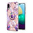 Funda Silicona Gel Goma Patron de Moda Carcasa con Anillo de dedo Soporte Y01B para Samsung Galaxy A02