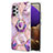 Funda Silicona Gel Goma Patron de Moda Carcasa con Anillo de dedo Soporte Y01B para Samsung Galaxy A32 4G