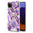 Funda Silicona Gel Goma Patron de Moda Carcasa con Anillo de dedo Soporte Y01B para Samsung Galaxy F42 5G