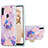 Funda Silicona Gel Goma Patron de Moda Carcasa con Anillo de dedo Soporte Y01B para Samsung Galaxy M11