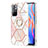 Funda Silicona Gel Goma Patron de Moda Carcasa con Anillo de dedo Soporte Y01B para Xiaomi Poco M4 Pro 5G