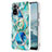 Funda Silicona Gel Goma Patron de Moda Carcasa con Anillo de dedo Soporte Y01B para Xiaomi Redmi Note 11 SE India 4G