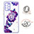 Funda Silicona Gel Goma Patron de Moda Carcasa con Anillo de dedo Soporte Y01X para Samsung Galaxy A72 4G