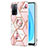 Funda Silicona Gel Goma Patron de Moda Carcasa con Anillo de dedo Soporte Y02B para Oppo A53s 5G