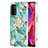 Funda Silicona Gel Goma Patron de Moda Carcasa con Anillo de dedo Soporte Y02B para Oppo A74 5G