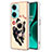 Funda Silicona Gel Goma Patron de Moda Carcasa con Anillo de dedo Soporte Y02B para Oppo K11x 5G