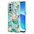 Funda Silicona Gel Goma Patron de Moda Carcasa con Anillo de dedo Soporte Y02B para Oppo Reno6 Pro 5G