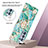 Funda Silicona Gel Goma Patron de Moda Carcasa con Anillo de dedo Soporte Y02B para Oppo Reno6 Pro 5G