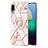 Funda Silicona Gel Goma Patron de Moda Carcasa con Anillo de dedo Soporte Y02B para Samsung Galaxy A02