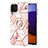 Funda Silicona Gel Goma Patron de Moda Carcasa con Anillo de dedo Soporte Y02B para Samsung Galaxy A22 4G