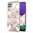 Funda Silicona Gel Goma Patron de Moda Carcasa con Anillo de dedo Soporte Y02B para Samsung Galaxy A22 5G