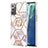 Funda Silicona Gel Goma Patron de Moda Carcasa con Anillo de dedo Soporte Y02B para Samsung Galaxy Note 20 5G