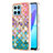 Funda Silicona Gel Goma Patron de Moda Carcasa con Anillo de dedo Soporte Y03B para Huawei Honor X6