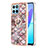 Funda Silicona Gel Goma Patron de Moda Carcasa con Anillo de dedo Soporte Y03B para Huawei Honor X6