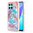 Funda Silicona Gel Goma Patron de Moda Carcasa con Anillo de dedo Soporte Y03B para Huawei Honor X6