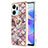 Funda Silicona Gel Goma Patron de Moda Carcasa con Anillo de dedo Soporte Y03B para Huawei Honor X7a