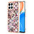 Funda Silicona Gel Goma Patron de Moda Carcasa con Anillo de dedo Soporte Y03B para Huawei Honor X8 4G