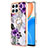 Funda Silicona Gel Goma Patron de Moda Carcasa con Anillo de dedo Soporte Y03B para Huawei Honor X8 4G