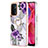 Funda Silicona Gel Goma Patron de Moda Carcasa con Anillo de dedo Soporte Y03B para Oppo A74 5G