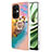 Funda Silicona Gel Goma Patron de Moda Carcasa con Anillo de dedo Soporte Y03B para Oppo K11x 5G