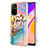 Funda Silicona Gel Goma Patron de Moda Carcasa con Anillo de dedo Soporte Y03B para Oppo Reno5 Z 5G