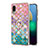 Funda Silicona Gel Goma Patron de Moda Carcasa con Anillo de dedo Soporte Y03B para Samsung Galaxy A02