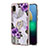 Funda Silicona Gel Goma Patron de Moda Carcasa con Anillo de dedo Soporte Y03B para Samsung Galaxy A02