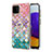 Funda Silicona Gel Goma Patron de Moda Carcasa con Anillo de dedo Soporte Y03B para Samsung Galaxy A22 4G