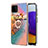 Funda Silicona Gel Goma Patron de Moda Carcasa con Anillo de dedo Soporte Y03B para Samsung Galaxy A22 4G