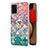 Funda Silicona Gel Goma Patron de Moda Carcasa con Anillo de dedo Soporte Y03B para Samsung Galaxy F02S SM-E025F