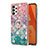 Funda Silicona Gel Goma Patron de Moda Carcasa con Anillo de dedo Soporte Y03B para Samsung Galaxy M32 5G