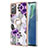 Funda Silicona Gel Goma Patron de Moda Carcasa con Anillo de dedo Soporte Y03B para Samsung Galaxy Note 20 5G