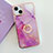 Funda Silicona Gel Goma Patron de Moda Carcasa con Anillo de dedo Soporte Y05B para Apple iPhone 14