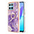 Funda Silicona Gel Goma Patron de Moda Carcasa con Anillo de dedo Soporte Y05B para Huawei Honor X6