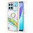 Funda Silicona Gel Goma Patron de Moda Carcasa con Anillo de dedo Soporte Y05B para Huawei Honor X6