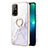 Funda Silicona Gel Goma Patron de Moda Carcasa con Anillo de dedo Soporte Y05B para Oppo A94 5G