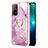 Funda Silicona Gel Goma Patron de Moda Carcasa con Anillo de dedo Soporte Y05B para Oppo A94 5G