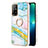 Funda Silicona Gel Goma Patron de Moda Carcasa con Anillo de dedo Soporte Y05B para Oppo A94 5G