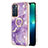 Funda Silicona Gel Goma Patron de Moda Carcasa con Anillo de dedo Soporte Y05B para Oppo Reno6 5G