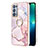 Funda Silicona Gel Goma Patron de Moda Carcasa con Anillo de dedo Soporte Y05B para Oppo Reno6 Pro 5G