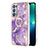 Funda Silicona Gel Goma Patron de Moda Carcasa con Anillo de dedo Soporte Y05B para Oppo Reno6 Pro+ Plus 5G